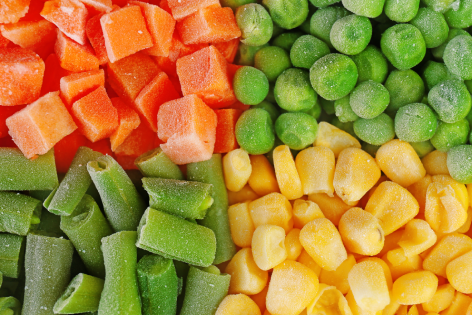 frozen vegetable mix background
